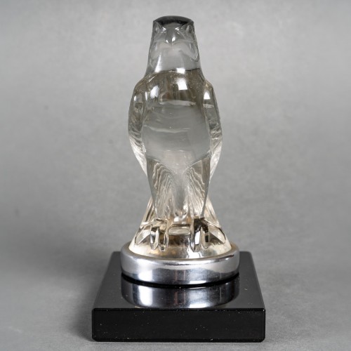 20th century - 1925 René Lalique - Car Mascot Book End Faucon Falcon