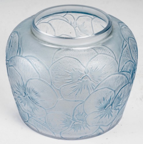 1920 René Lalique - Vase Pensées - Verrerie, Cristallerie Style Art Déco