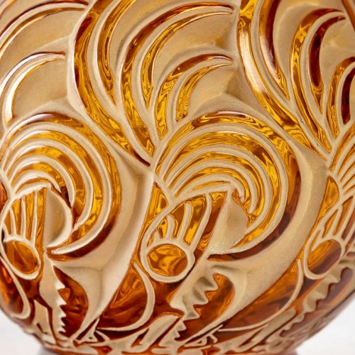 1931 René Lalique - Vase Bresse - Glass & Crystal Style Art Déco