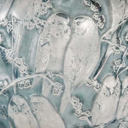 20th century - 1919 René Lalique - Vase Perruches