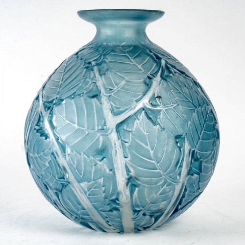 1929 René Lalique - Vase Milan - Verrerie, Cristallerie Style Art Déco