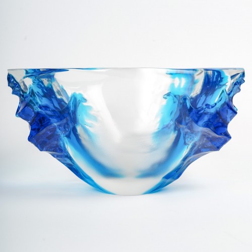1950 Marc Lalique - Bowl Vase Haiti  - Glass & Crystal Style 50
