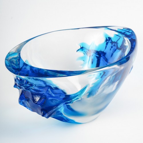 Glass & Crystal  - 1950 Marc Lalique - Bowl Vase Haiti 
