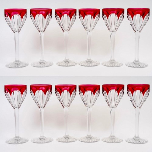 20th century - Saint Louis - Set Of Glasses 12 Bristol Large Model