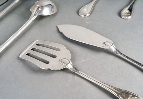 Puiforcat - Cutlery Flatware Set Noailles Sterling Silver - 145 Pieces - 
