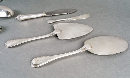  - Puiforcat - Cutlery Flatware Set Noailles Sterling Silver - 145 Pieces