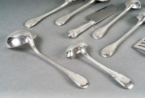Antiquités - Puiforcat - Cutlery Flatware Set Noailles Sterling Silver - 145 Pieces