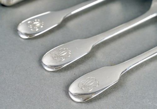 Puiforcat - Cutlery Flatware Set Louvois Sterling Silver - 96 Pieces - 
