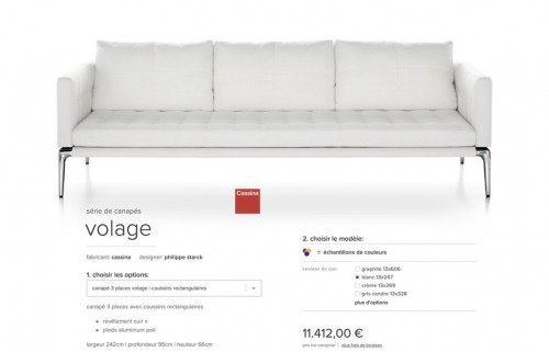 Cassina et Philippe Starck - Canapé 3 places Volage - Sièges Style 