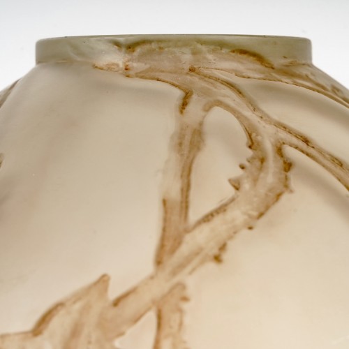 1912 René Lalique  Grande Boule Lierre Vase - Art Déco