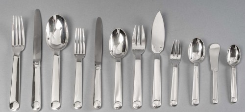 Jean E. Puiforcat - Set Of Flatware Cutlery Normandie Plated Silver 72 Pces