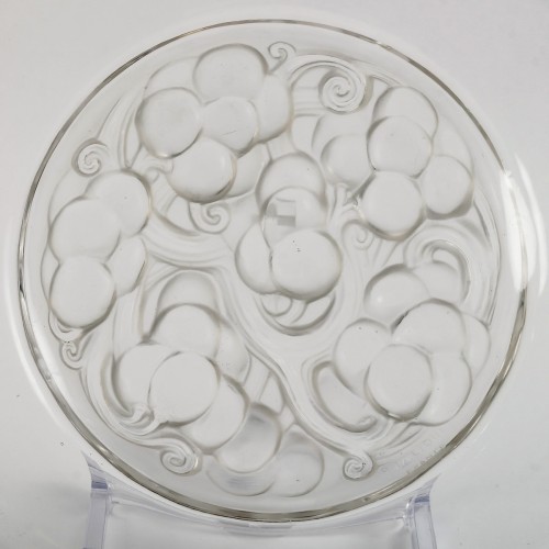 Glass & Crystal  - 1931 René Lalique - Set Of Tablewares Marienthal 4 Plates &amp; 4 Bowls