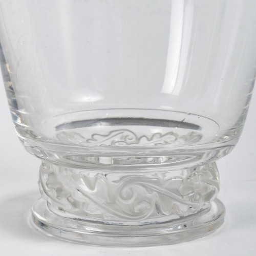 1950 Marc Lalique - Service De Gobelets Verres Saint Hubert - Verrerie, Cristallerie Style Années 50-60