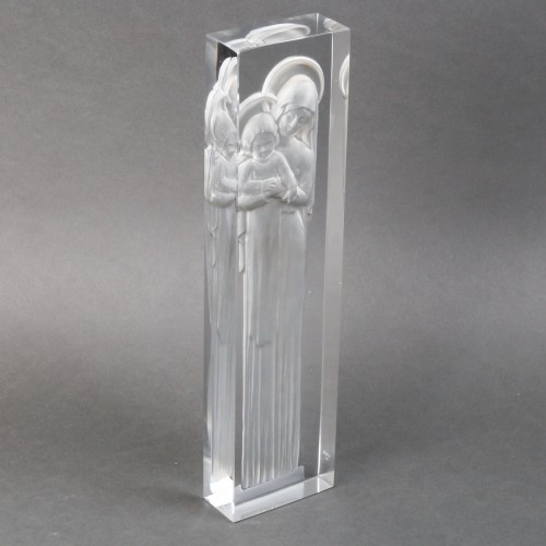 Glass & Crystal  - 1934 René Lalique - Statue Vierge A l&#039;Enfant (Virgin Madonna Jesus)