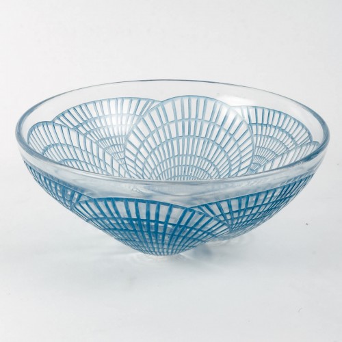 1924 René Lalique - Tablewares 6 Plates &amp; 1 Bowl Coquilles - Glass & Crystal Style Art Déco
