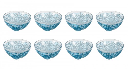 1924 René Lalique - Tablewares Bowls Coquilles  8 Pieces