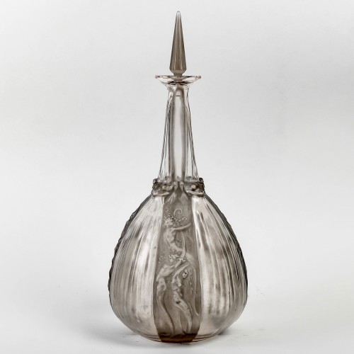 1911 René Lalique - Carafe Sirenes et Grenouilles - Verrerie, Cristallerie Style Art nouveau