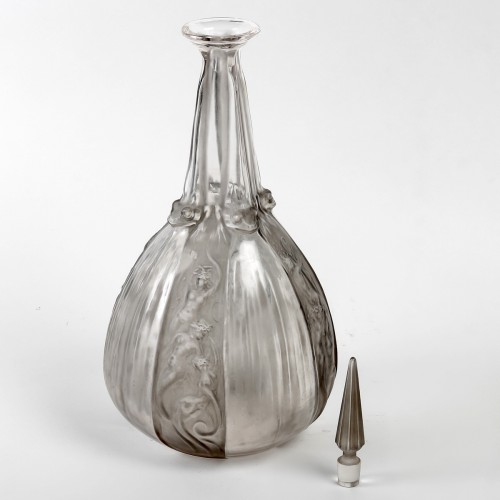 Verrerie, Cristallerie  - 1911 René Lalique - Carafe Sirenes et Grenouilles