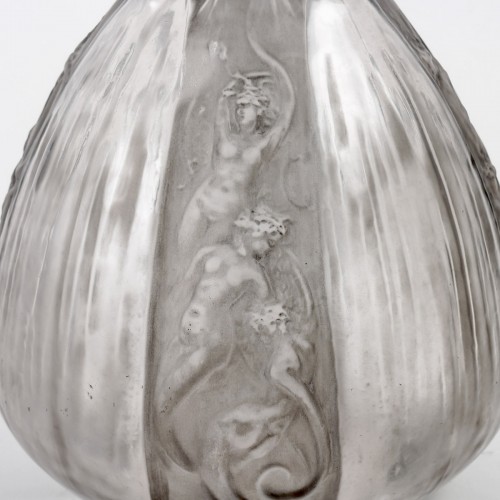 1911 René Lalique - Decanter Sirenes &amp; Grenouilles Mermaids &amp; Frogs - 