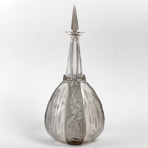 Art nouveau - 1911 René Lalique - Carafe Sirenes et Grenouilles