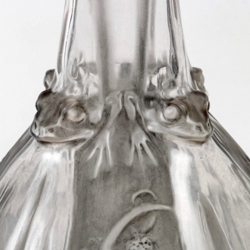 Antiquités - 1911 René Lalique - Carafe Sirenes et Grenouilles