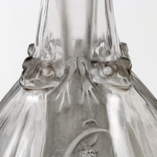 Antiquités - 1911 René Lalique - Carafe Sirenes et Grenouilles