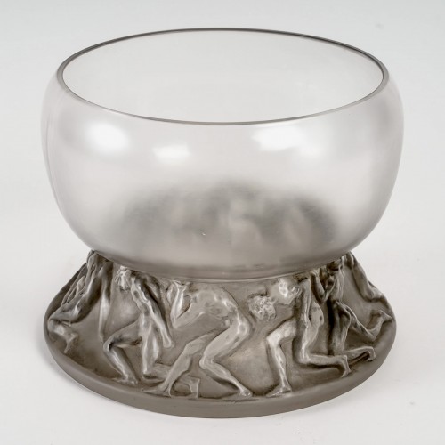1914 René Lalique - Vase Lutteurs - Glass & Crystal Style Art nouveau