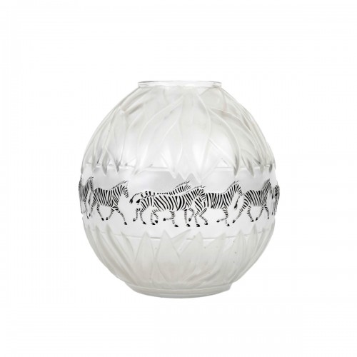 1991 Marie Claude Lalique - Vase Tanzania Zebras
