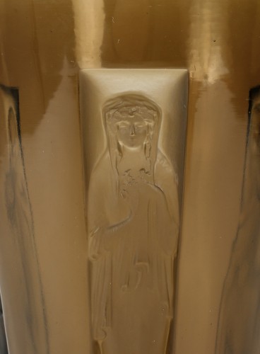 1912 René Lalique - Vase Gobelets Six Figurines - BG Arts