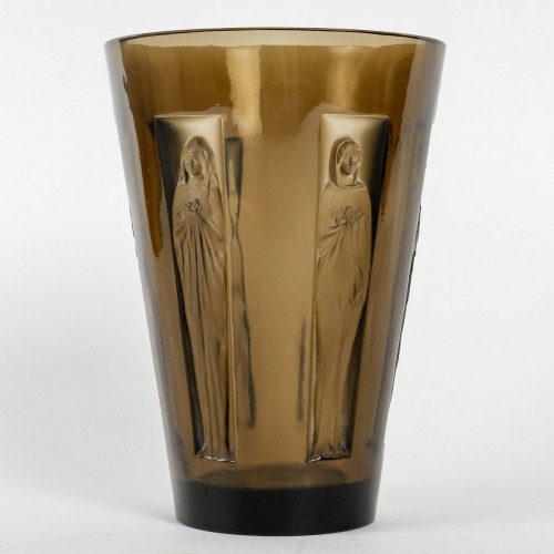 1912 René Lalique - Vase Gobelets Six Figurines - Art Déco