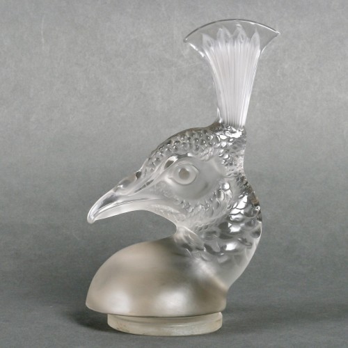 Art Déco - 1928 René Lalique - Car Mascot Tete De Paon Peacock