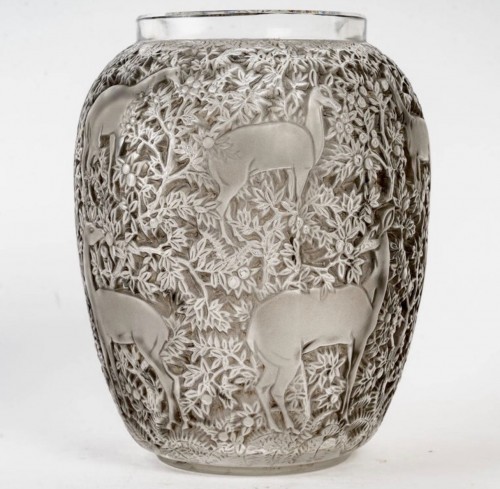 1931 René Lalique - Vase Biches - Verrerie, Cristallerie Style Art Déco