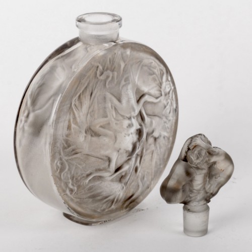 Verrerie, Cristallerie  - 1912 René Lalique - Flacon Rosace Figurines