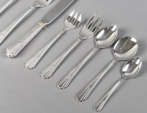 Cartier Maison Louis Cartier - Cutlery Flatware Sterling Silver 18 People - silverware & tableware Style Art Déco