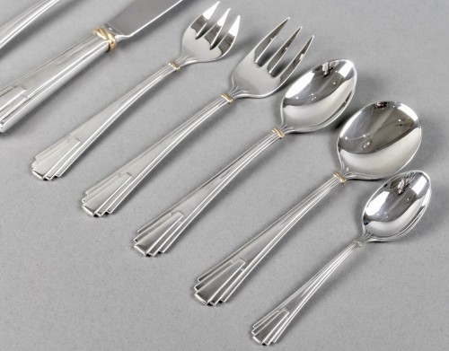 silverware & tableware  - Cartier Maison Louis Cartier - Cutlery Flatware Sterling Silver 18 People