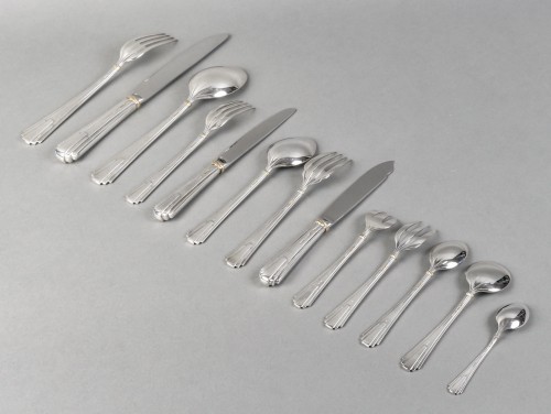 Art Déco - Cartier Maison Louis Cartier - Cutlery Flatware Sterling Silver 18 People