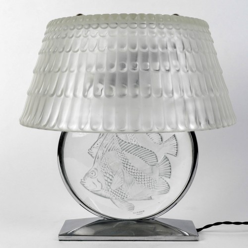 Antiquités - 1931 René Lalique - Lampe "Poissons"