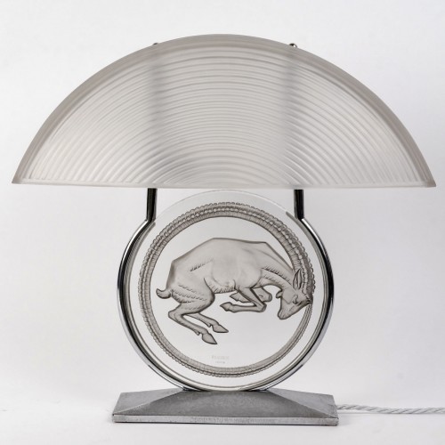 Luminaires Lampe - 1931 René Lalique - Paire de Lampes "Bélier"