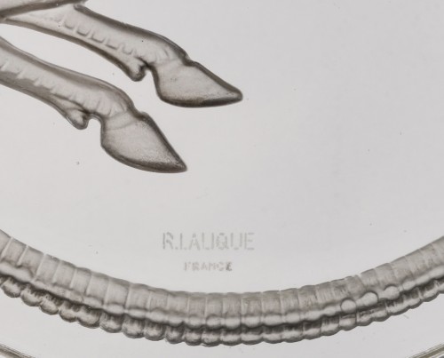 Art Déco - 1931 René Lalique - Pair Of Lamps Belier