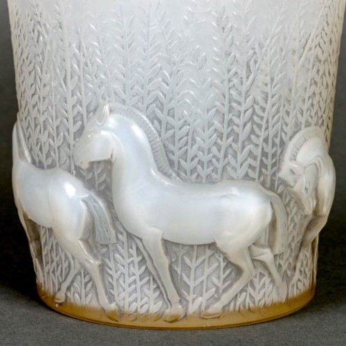 20th century - 1930 René Lalique - Vase Chevaux