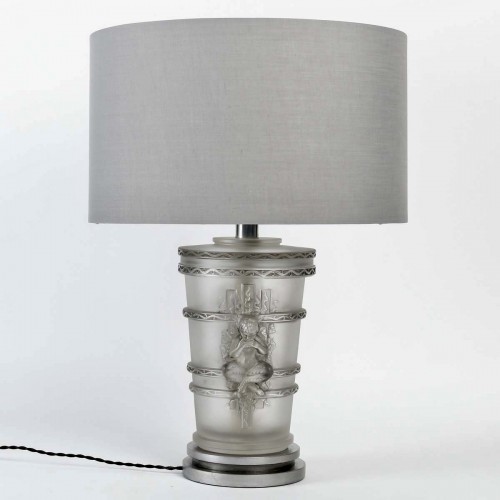 Lighting  - 1950 Marc Lalique - Pair Of Lamps Pan