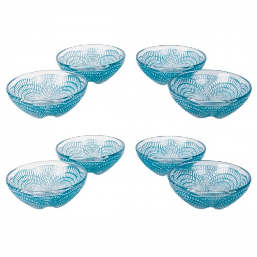 1924 René Lalique - Service 8 pièces coupes Coquilles