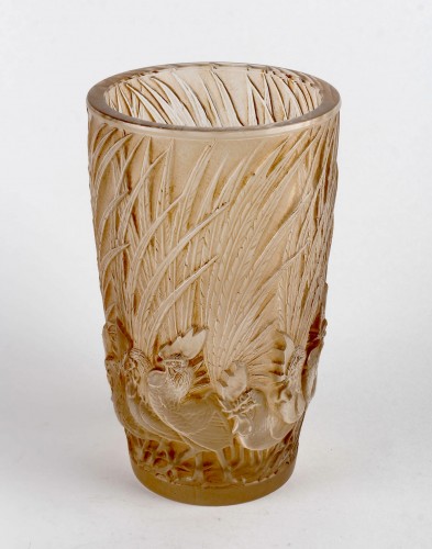 1928 René Lalique - Vase Coqs Et Plumes - Glass & Crystal Style Art Déco