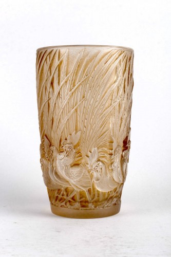 Art Déco - 1928 René Lalique - Vase Coqs et Plumes