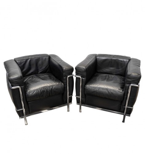 Le Corbusier & Cassina - Paire de fauteuils LC2