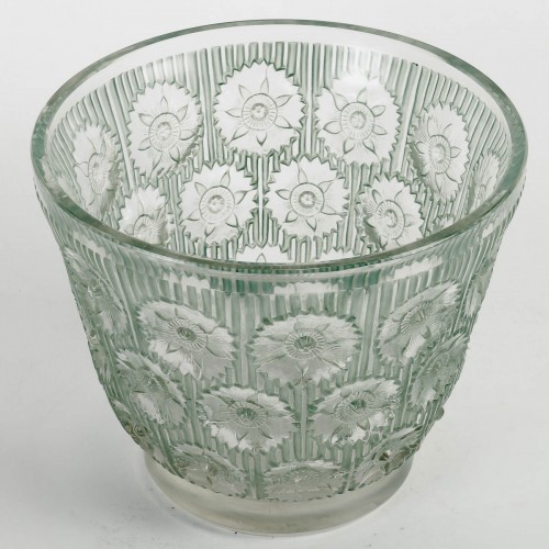 1937 René Lalique - Vase Edelweiss - Verrerie, Cristallerie Style Art Déco