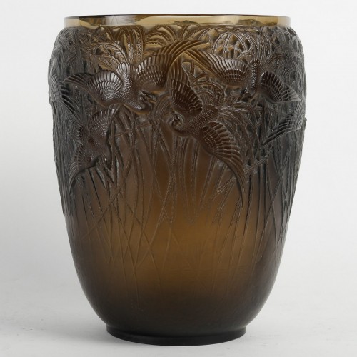 1926 René Lalique - Vase Aigrettes - Glass & Crystal Style Art Déco