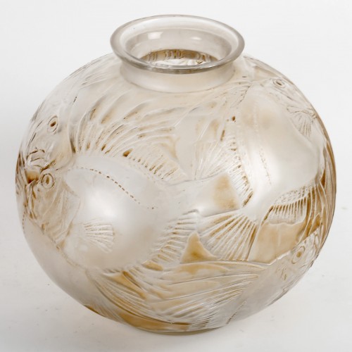 1921 René Lalique - Vase Poissons - Verrerie, Cristallerie Style Art nouveau