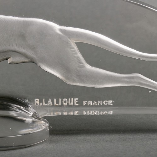 1928 René Lalique - Mascotte Automobile Lévrier - Art Déco