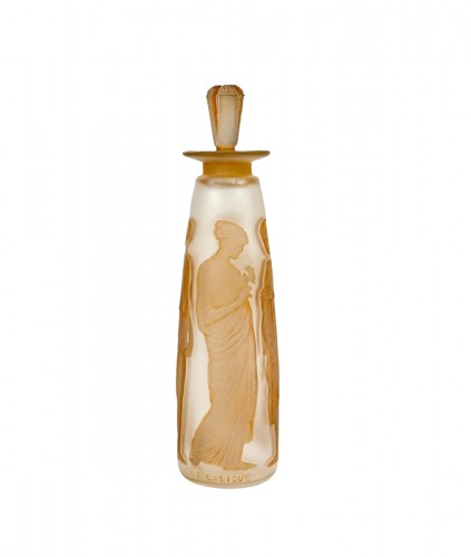 1910 René Lalique - Flacon Ambre Antique Pour Coty